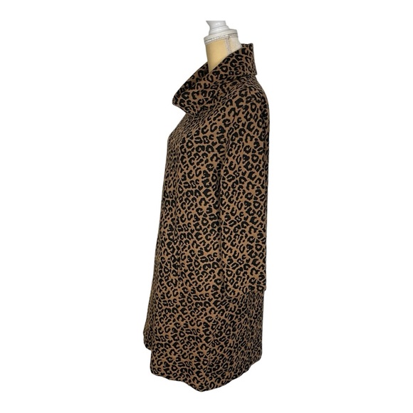 Tyler Boe Kim Cowl Neck Knit Dress Cheetah Animal Print‎ Size Large - Picture 4 of 12